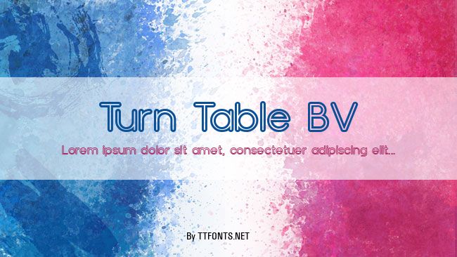 Turn Table BV example